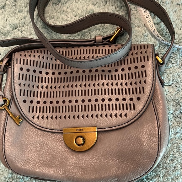Fossil Bags Fossil Emi Purse Gray Perforated Leather Poshmark